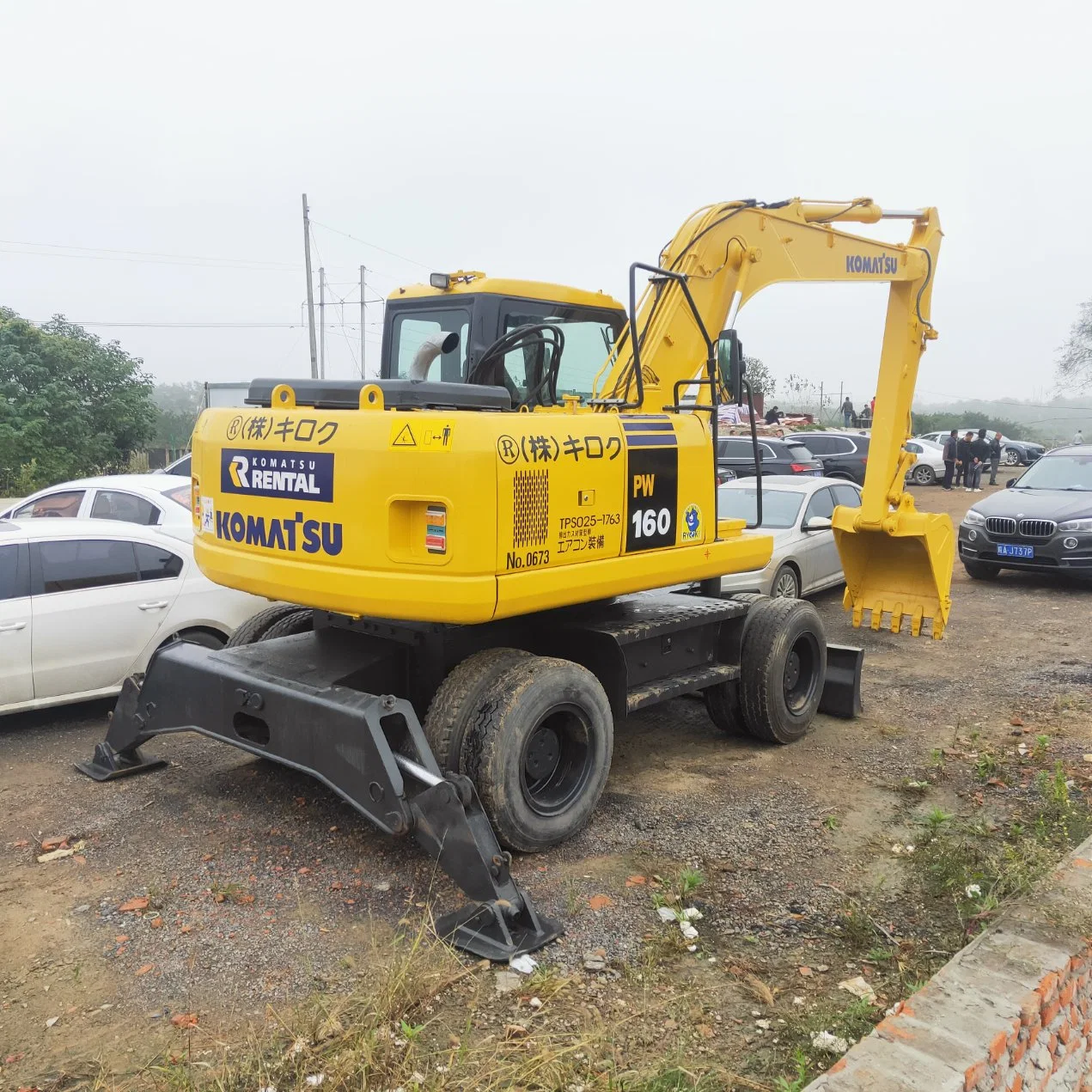 Secondhand Wheel Excavator Komatsu Pw160 Used 16t Original Japanese Mobile Digger