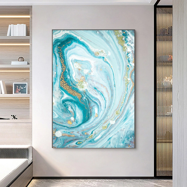 HD de gran formato de venta al por mayor de la lámina de oro del bastidor pintura abstracta de lienzo de pared Arte