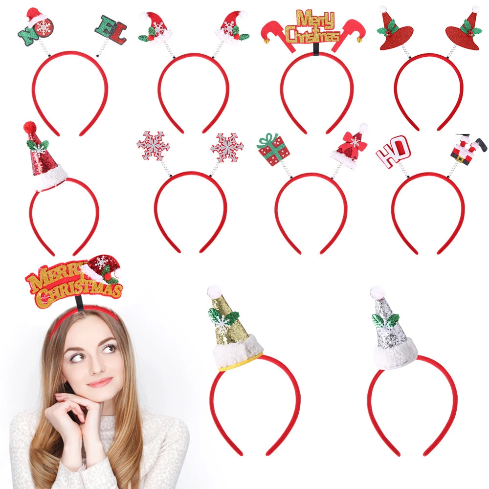 Christmas Headband Girl Christmas Decorations Kids Adult Party Decorations Christmas Hat Headband Hair Ornaments