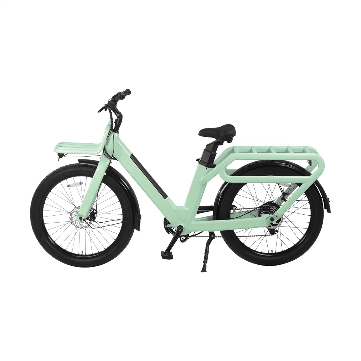 Schnelle Lieferung 32AH+16Ah 48V Doppel-Lithium-Batterien 500W Motor Food Lieferung Elektro-Fahrrad Cargo Elektro-Utility-Bike auf Verkauf