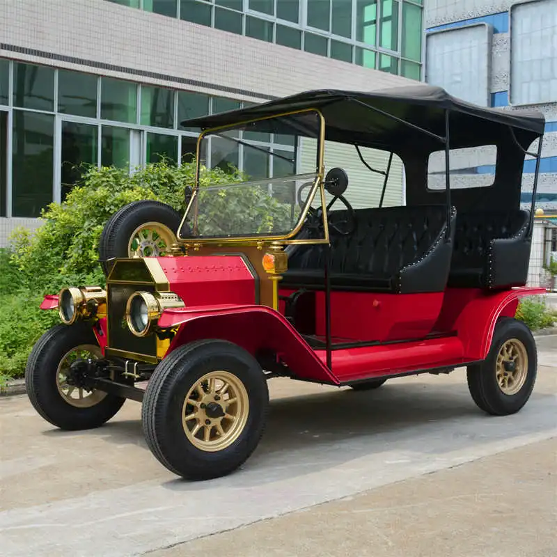 Shuttle Electric Car Battery Powered Tourist Sightseeing Antique Classic Old Vintage Car