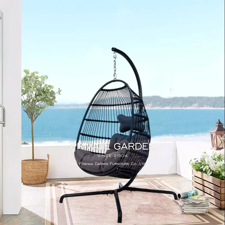 Foshan Folding Hanging Egg Garden with Cheap Price Patio Hammock Swing Chair