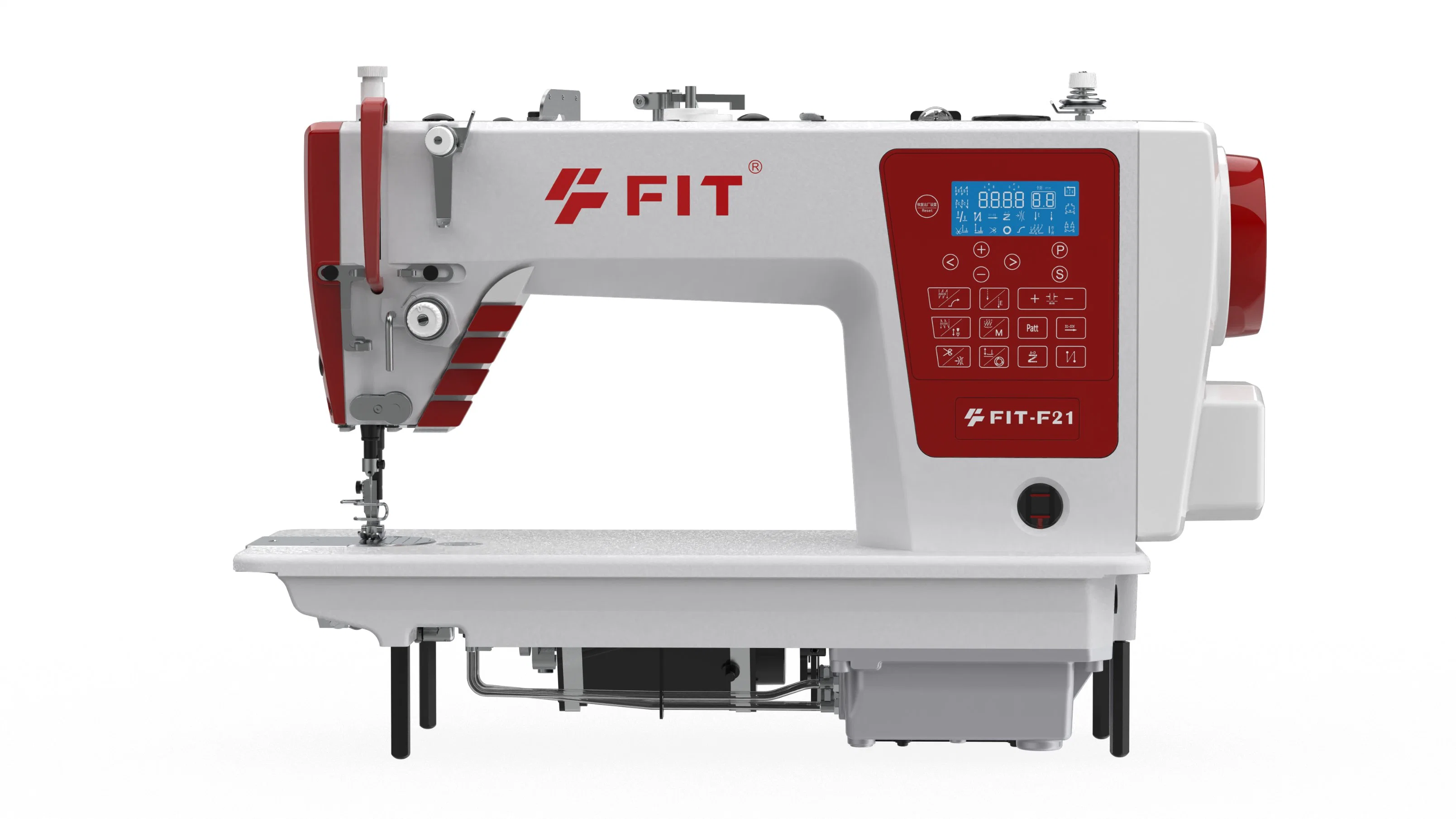 Fit-F21 Nouvelle machine à coudre à double moteur pas à pas à point noué