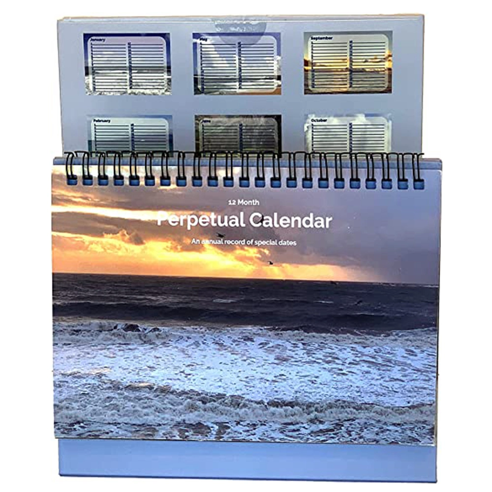 Mar azul de turismo de calendário para escritório