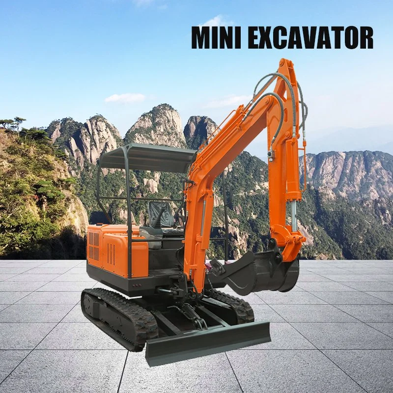 Cheap Construction Small/Mini Compact Excavator for Broken Road and Ground Concrete with Breaker Hammer