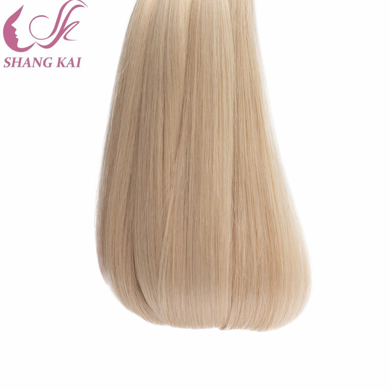 100% Russian Human Virgin Natural Hair Extensions Thick End Handtied Weft Double Drawn