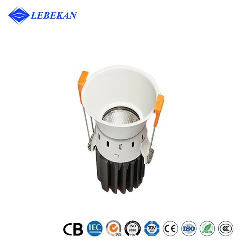 High Power Bevel COB Round Ceiling Recessed Indooor Downlight LED Spotlight IP65 Aluminum Narrow Beam Angle 5W 8W 10W LED Downlight