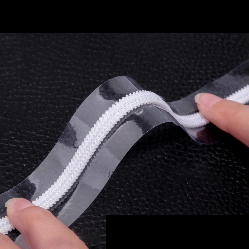 Clear PVC Zipper Tape Nylon Fabric Zipper Transparent Zipper for Makeup Bag