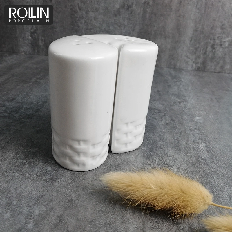 Restaurante Agitador Branco Porcelana Conjunto Saleiro Pepper Shaker