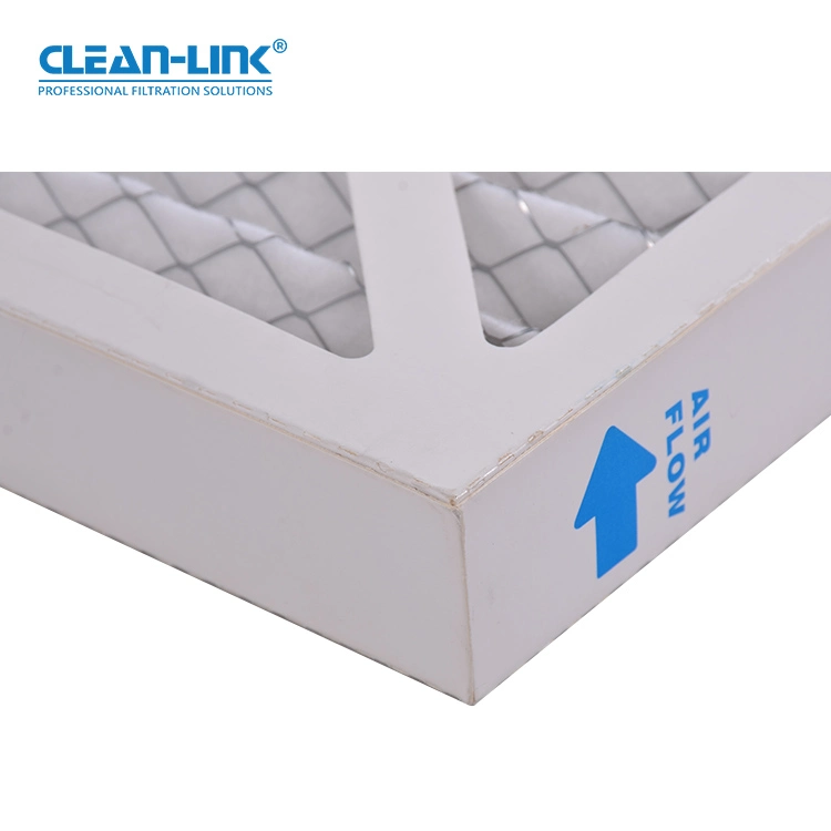 Clean-Link Low Price Customized Size Prefilter Cardboard Frame Pleat Filter Dust Extractor with ISO9001/RoHS