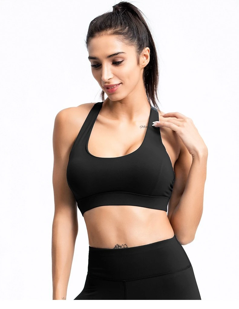 Vêtements de yoga soutien-gorge de yoga dos magnifique sous-vêtements de sport à séchage rapide et anti-chocs pour femmes.