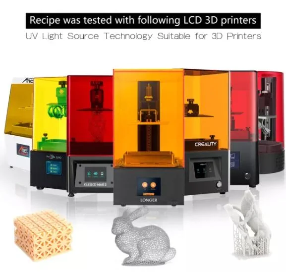 3D Printers Resin Super Low Odor LCD UV-Curing Resin 405nm Semi-Transaprent 3D Printing Materials Sensitive Resin Pink 1000g