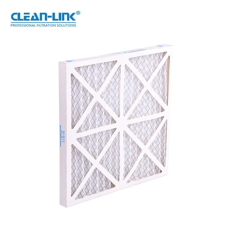 Clean-Link Low Price Customized Size Prefilter Cardboard Frame Pleat Filter Dust Extractor with ISO9001/RoHS