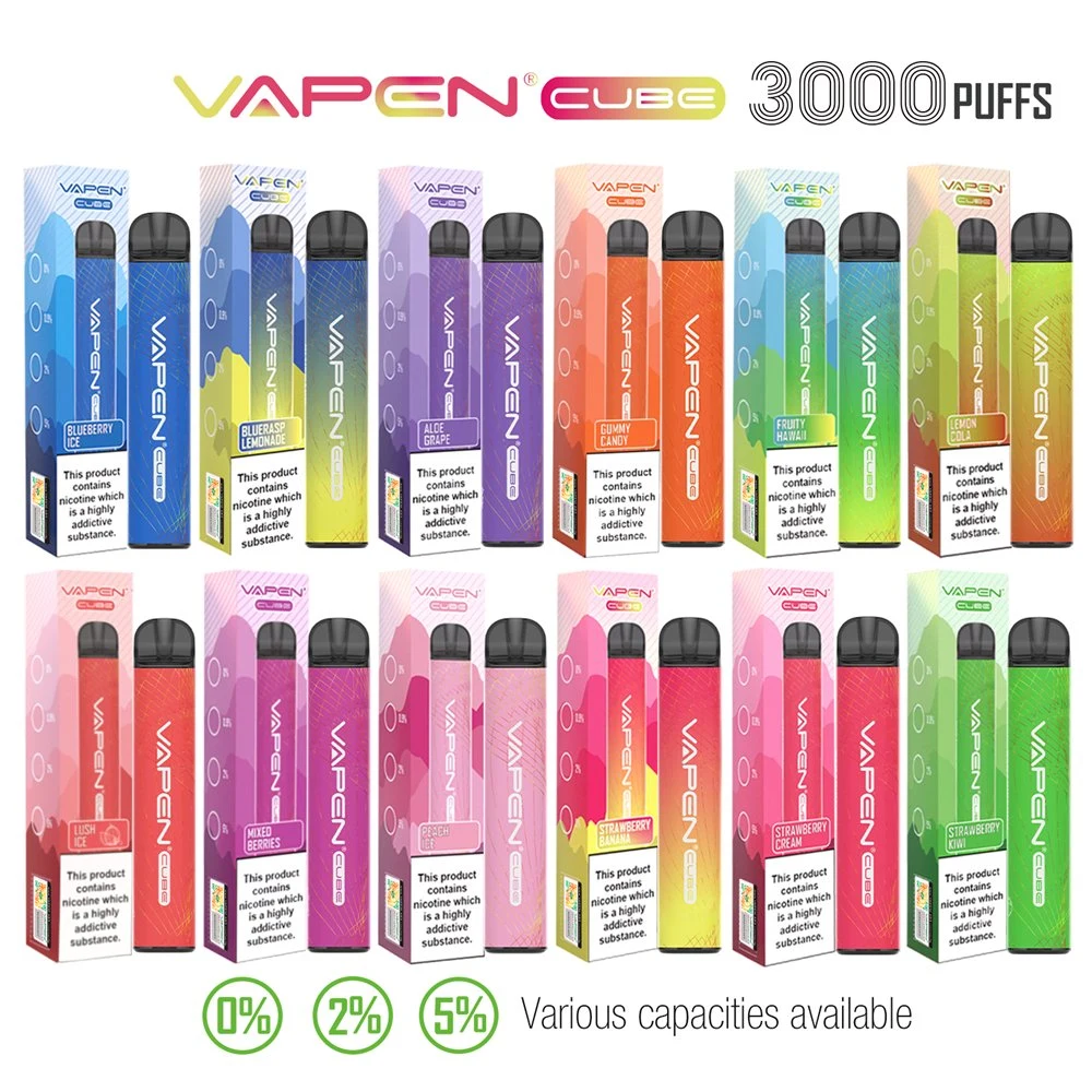 Beliebte 3000puffs Vapen Cube Einweg-Vape Pen mit Sicherheits-Codes E Zigarette