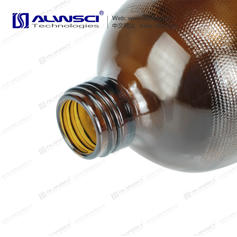 Almacenamiento Nueva Alwsci Frasco de vidrio ámbar de 500ml con tapón de rosca Tamper-Evident