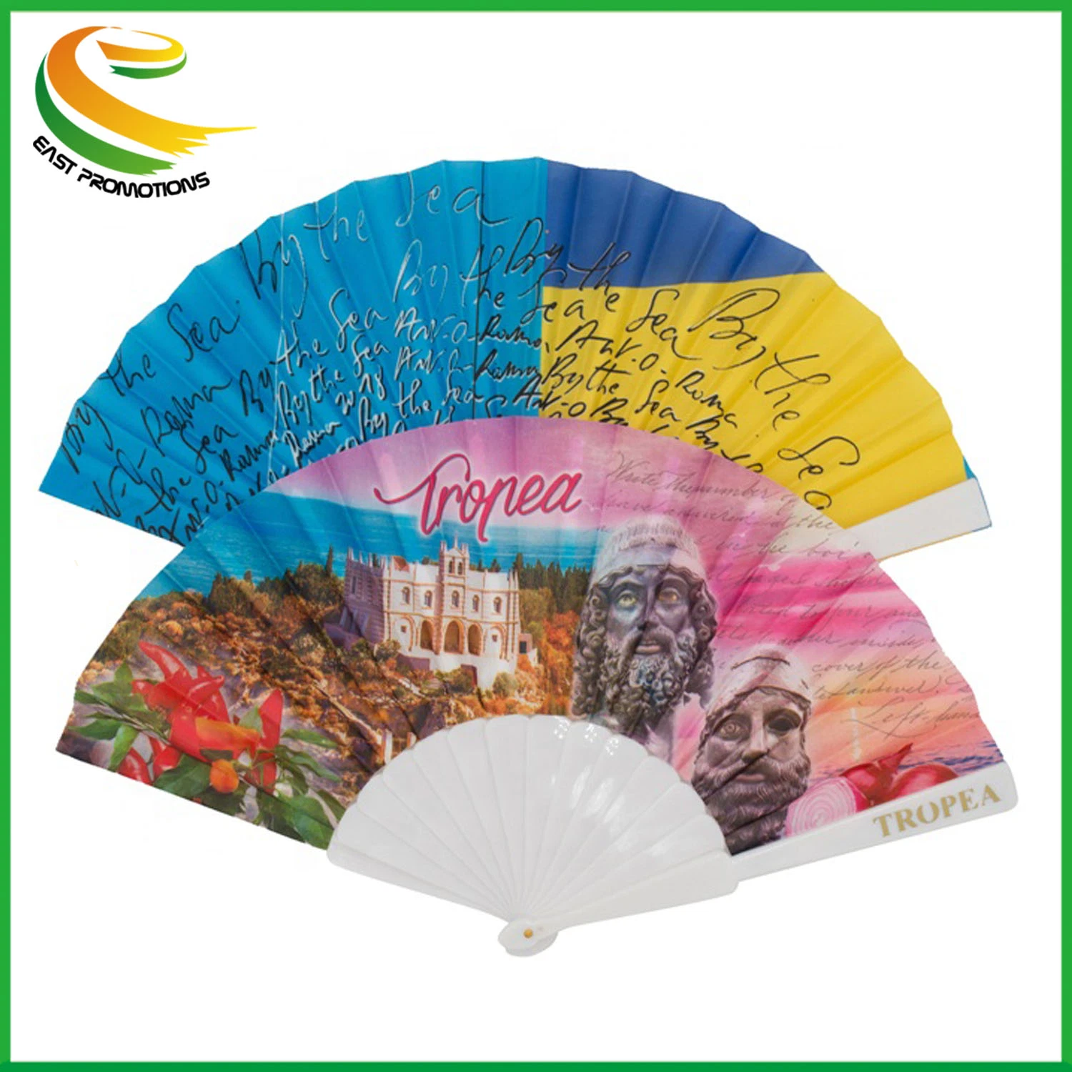 New Customized Handheld Fabric Folding Fans for Promotion