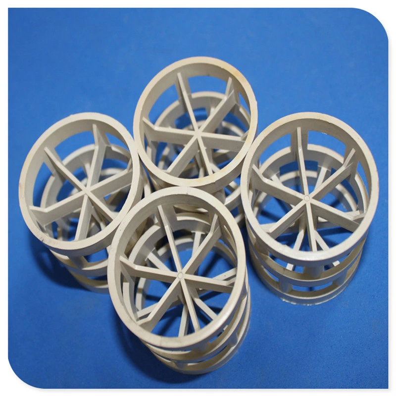 PP PVDF PVC CPVC PTFE Pall Ring Used in Absorption Tower