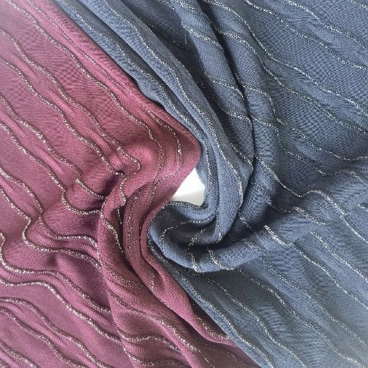 Polyester knitted Jacquard Fabric with Silver
