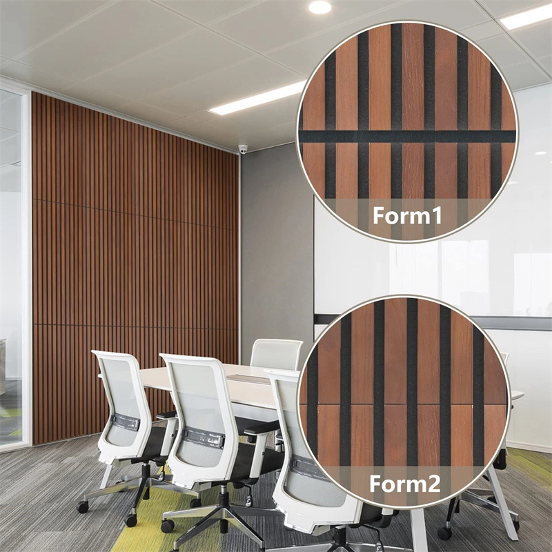 Office Hotel Wall Decoration MDF Wooden Slat Acoustic Panel Akupanel