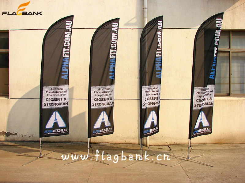 3.4m Exhibition Aluminium Digital Printing Feather Flag/Flying Banner