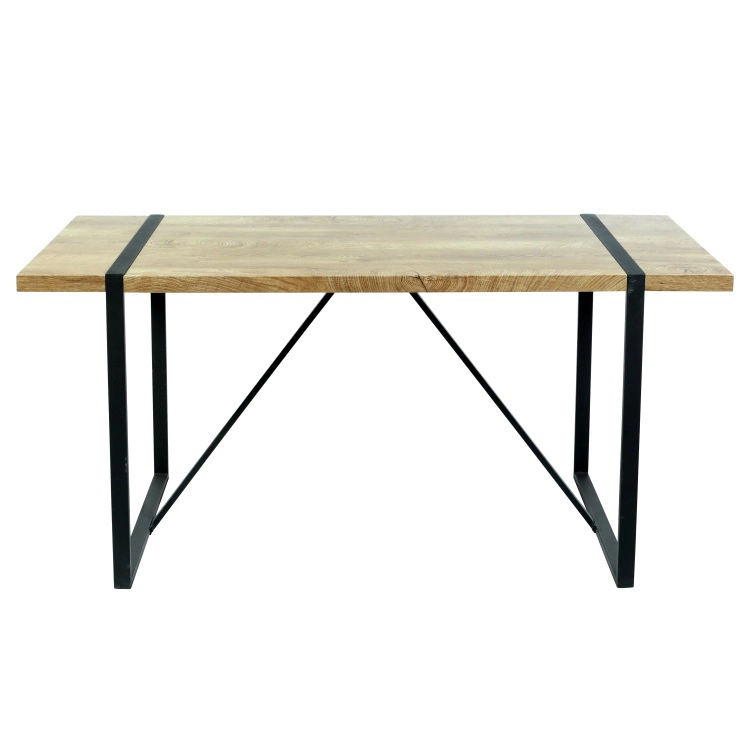 Farmhouse Modern Rustic 8 Seater Thin Weathered Dark Black Washed Oak Kitchen Dining Table