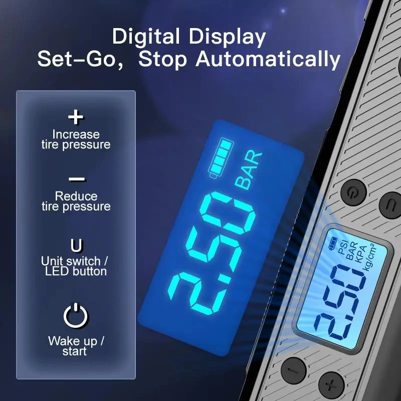 Tragbare Elektrische Digitale Reifen Inflator Luftkompressor Smart Auto Reifen Pumpe Fahrrad Luftpumpe Manometer für Auto Fahrrad 3671