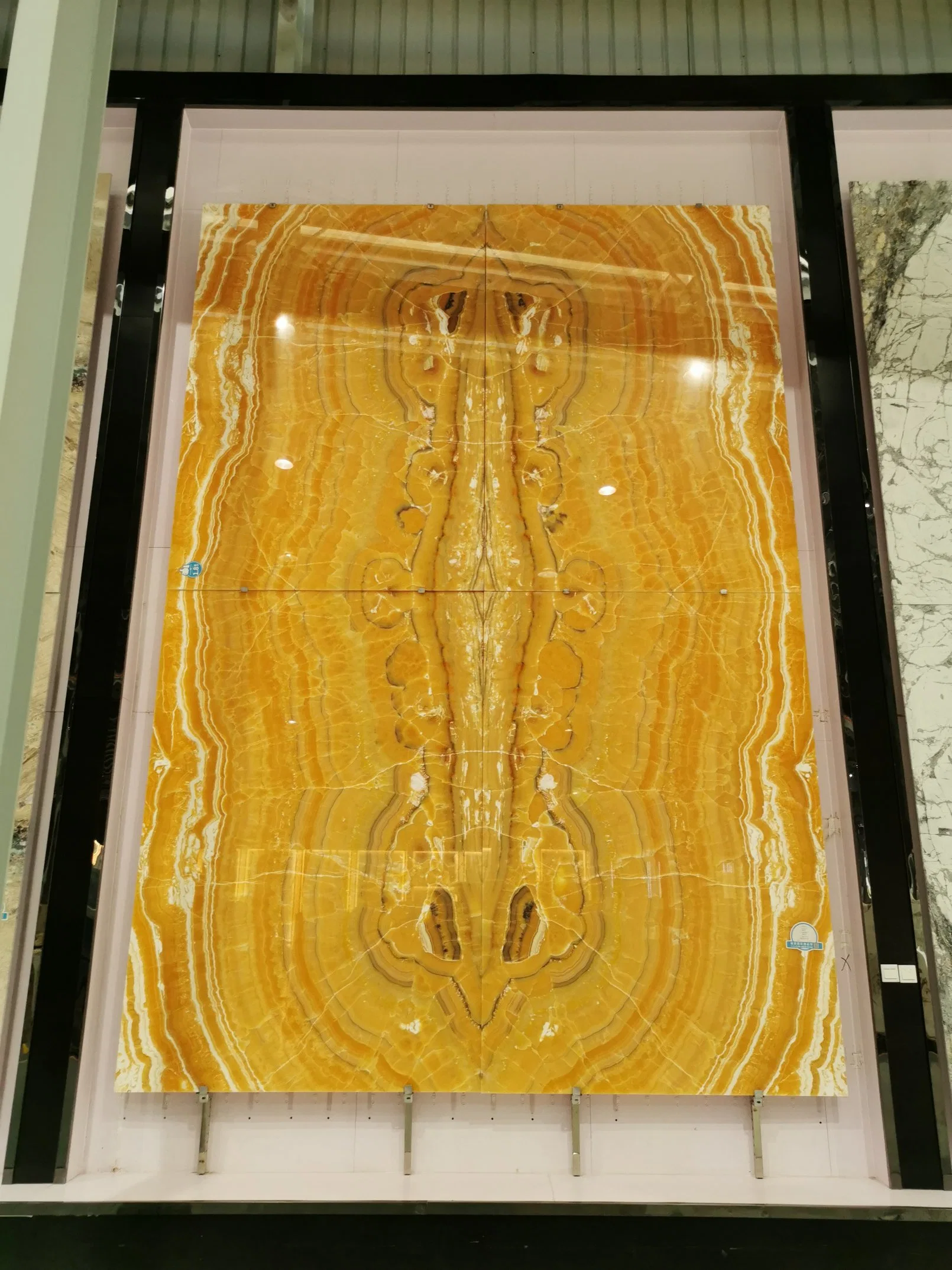 Goldtop High quality/High cost performance  Natural Stone Orange Onyx Slab Agate Tiles Home Decoration Floor Wall Panels