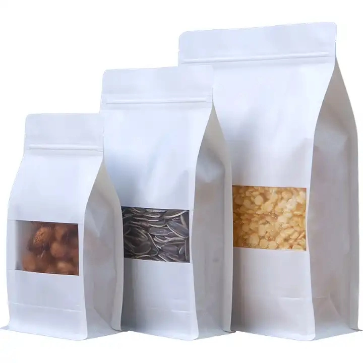 Wholesale/Supplier Multi-Size Packing Bag Tea Bags Packing Custom Nuts Ziplock Frosted Clear Window Food Paper Packing Bag