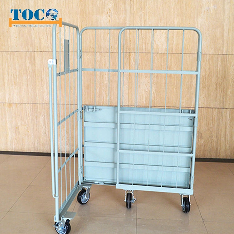 Customized Logistic Collapsible Wire Mesh Roll Cage for Express Delivery