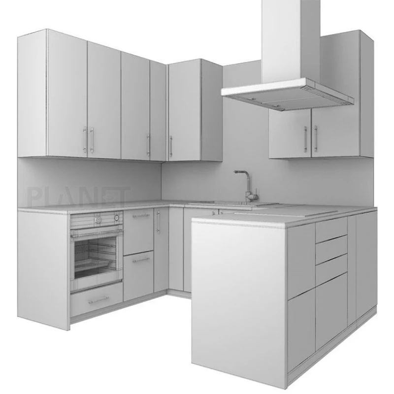 Atacado Custom Flat Pack armários modulares de cozinha mini Kitchenette moderna Para Apartamentos