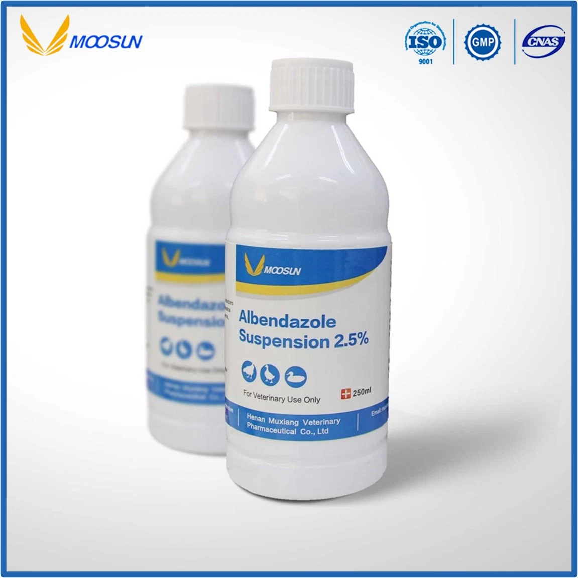 GMP Lieferant Veterinary Drug 2,5% Albendazol Suspension Animal Medicine