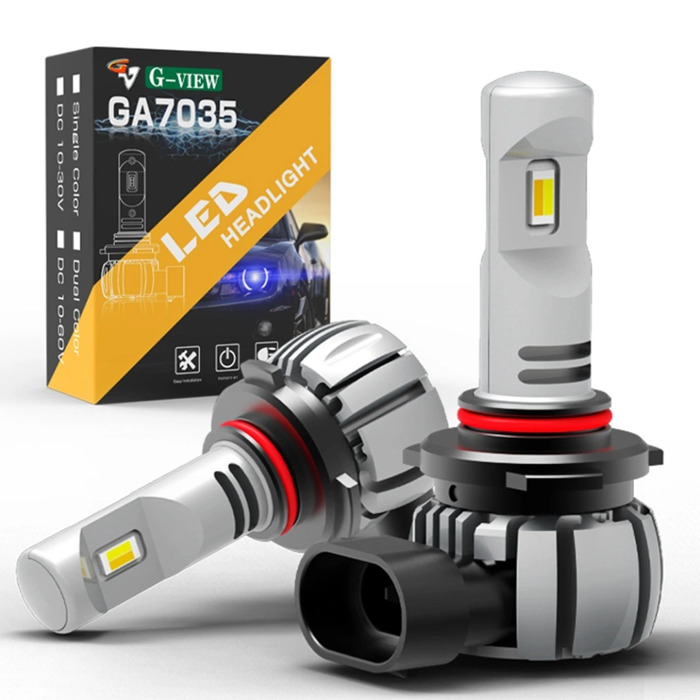 مصباح Gview Ga7035 LED دورة تلقائية مصباح أضواء النهار (DRL) مصباح الضباب الأمامي المصابيح ملحقات مغرفة مصباح Hi Lo باللون الأبيض الأصفر المزدوج