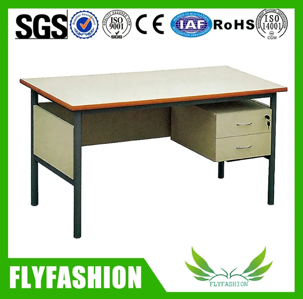 Bureau exécutif en bois et métal pour enseignant de l'école, table de travail du personnel, mobilier de bureau (SF-09T)