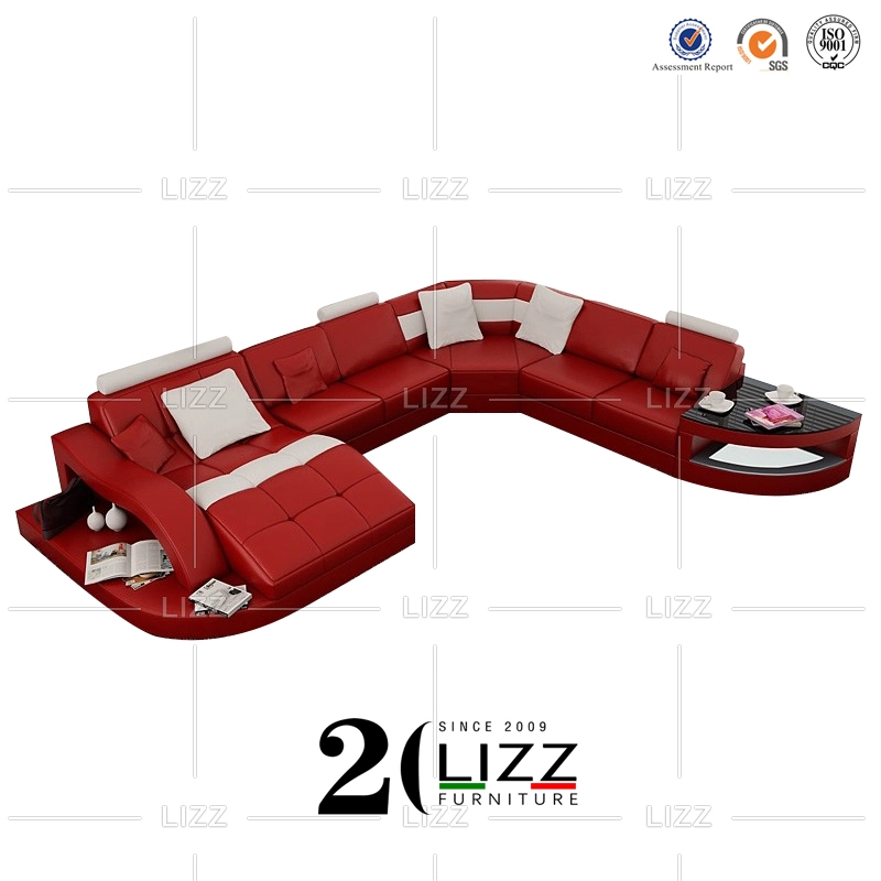 Modern Deutschland Stil Wohnzimmer Möbel Holz Echtem Leder Sofa