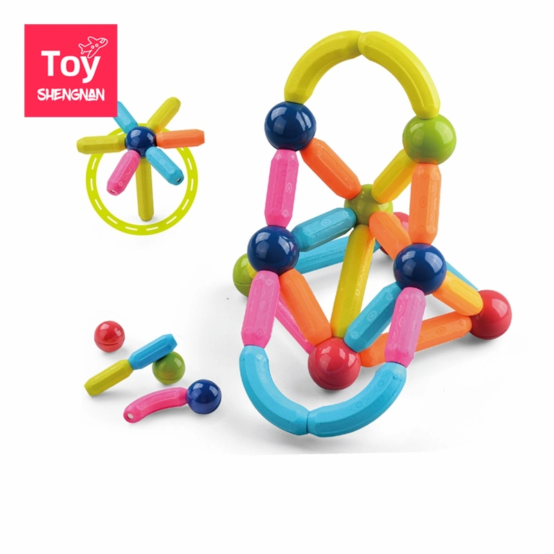 Blocos de íman de telhas Toys Rod Ball Construction Cube 3D