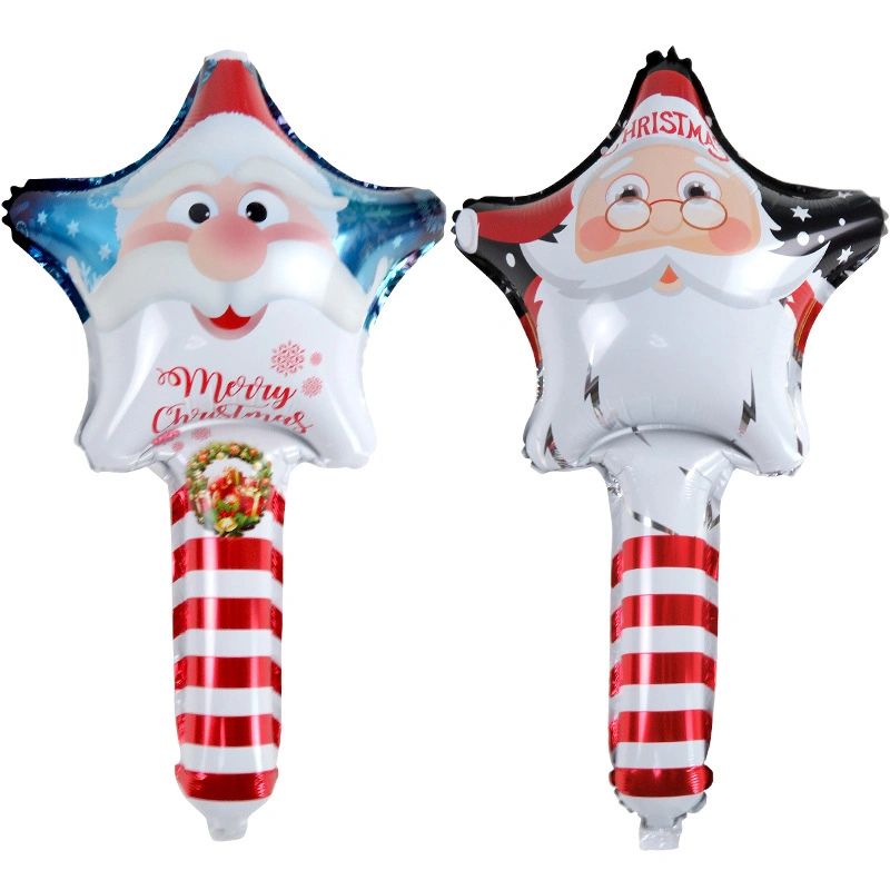 Xmas Party Decoration Supplies Christmas Snowman Cane Foil Balloons for Xmas Photo Backdrop