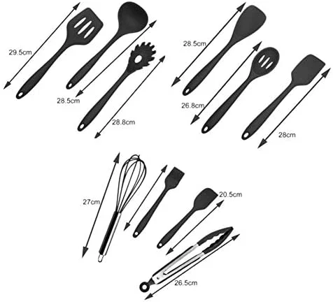 10PCS Silicone Cooking Utensils Set, Food Grade Safety Silicone Utensils, 480&ordm; Fheat Resistant Kitchen Tools, Seamless Easy to Clean