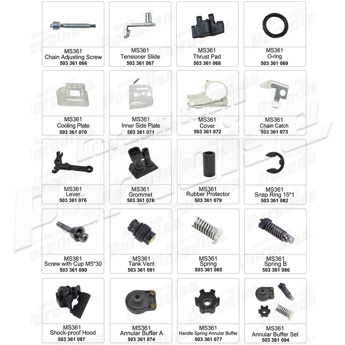 Silenciador de motosserras apto para a STIHL MS361 motosserra