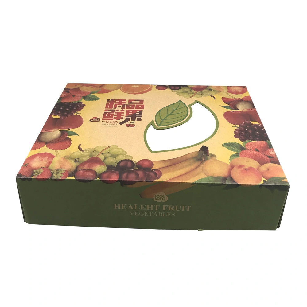 Caja de papel plegado Caja de cartón para embalaje de frutas