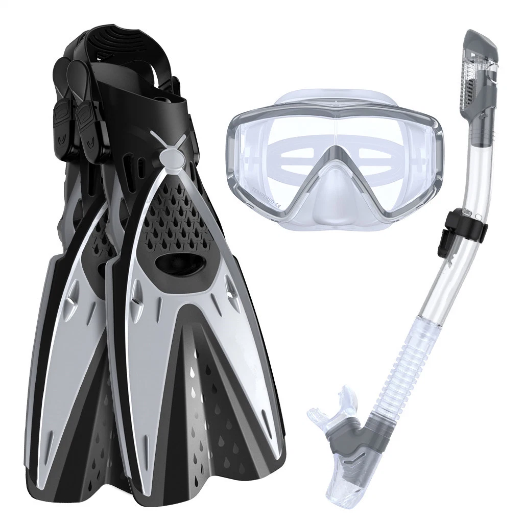 Mask Fins Snorkeling Package Gear Set Packaging for Adults Men Women