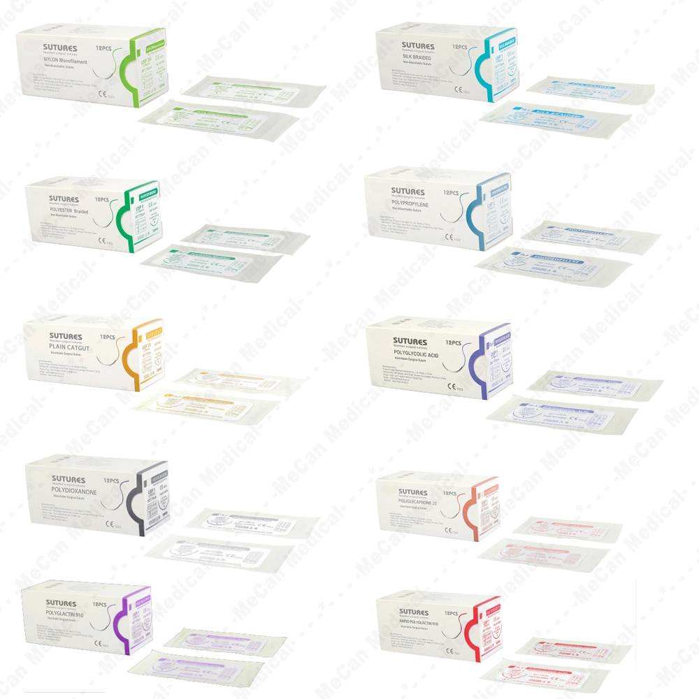 Customizable Silik (Braided) Suture Mecan Manufacturers High quality/High cost performance Surgical Sutures