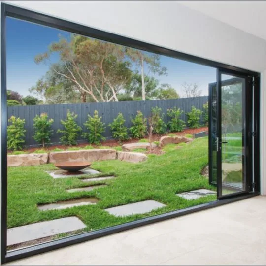 Bulk Order Exterior Bi Folding Door Balcony Aluminum Glass Folding Door