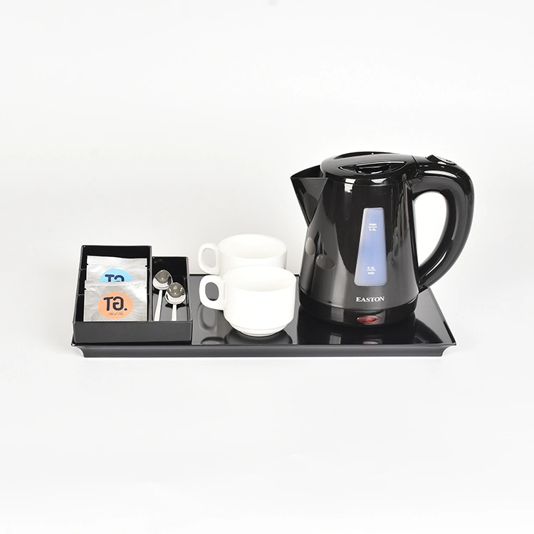 Cordless Plastic Electric Water Kettle with Tray Set
