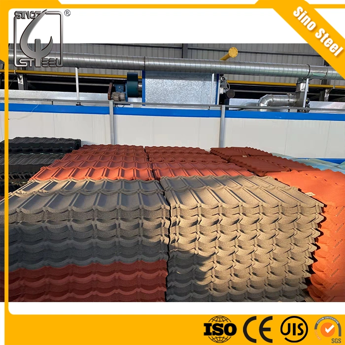 Chapas de telhados de alta qualidade Cor Stone Coated Metal Roof Tiles Factory Whosale preço feito na China