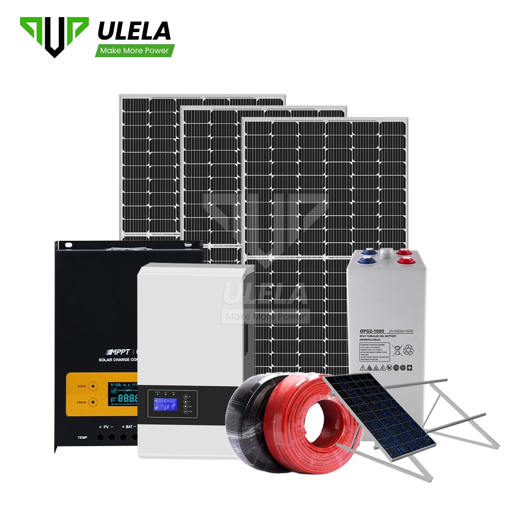 Ulela 10KW híbrido de sistemas de energía solar Fabricación ODM Custom off Red mejor Kits Solar China PV sistema de seguimiento 800W