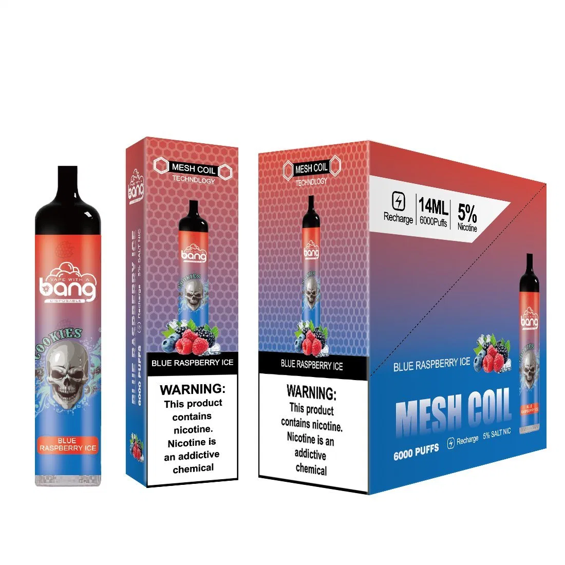 USA Amérique Hot Sell Bang 5000 bouffées 5% nicotine de gros Cigarette électronique rechargeable