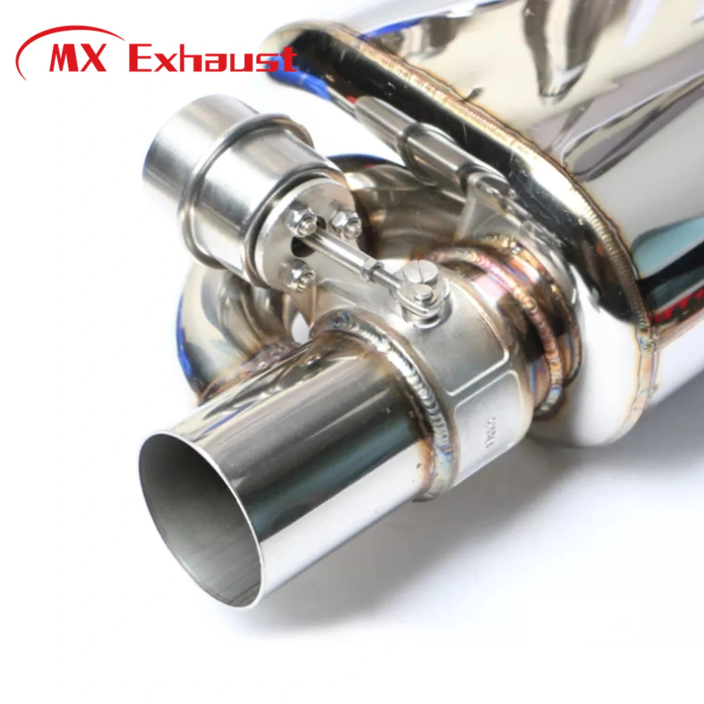 Car Universal Miirror Polished Stainless Steel Exhaust Muffler Valve One Cutout Valve Remote Control Variable Silencer