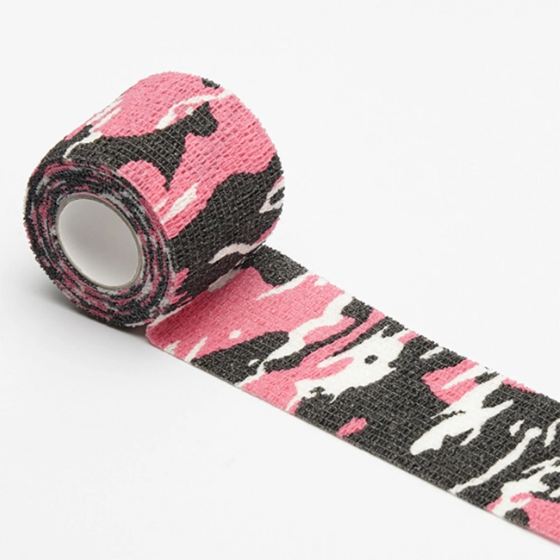 Tuffking Hot Selling Self-Adhesive Pink Camouflage Tattoo Bandage