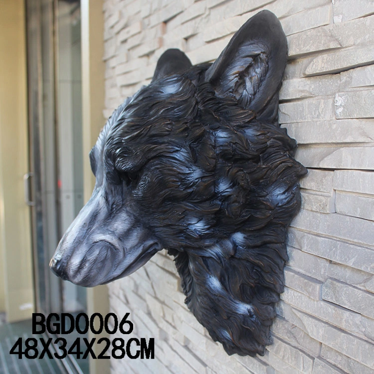 Wholesale/Supplier for Sale Resin Animal Wolf Head Famous Wall Mount Art