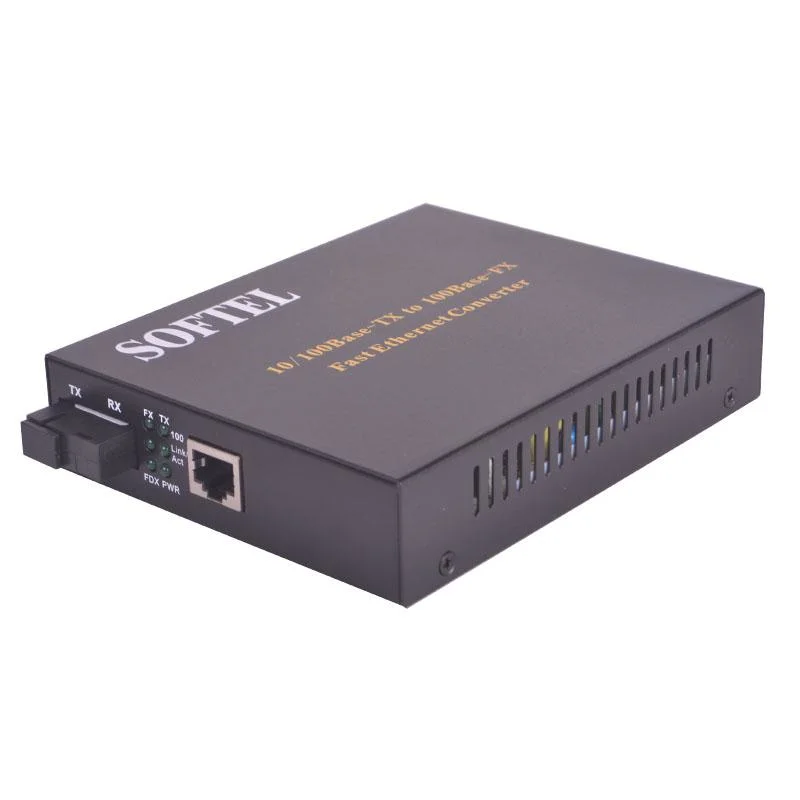 100Mbps RJ45 to 1000m Single-Mode Sc Fiber Media Converter